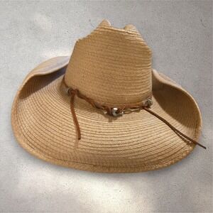 Autographed SunBody Cowboy Hat Rick McRae Don Campbell Country Music Palm Straw‎